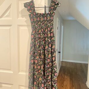 Hill House Ellie Black Floral Nap Dress